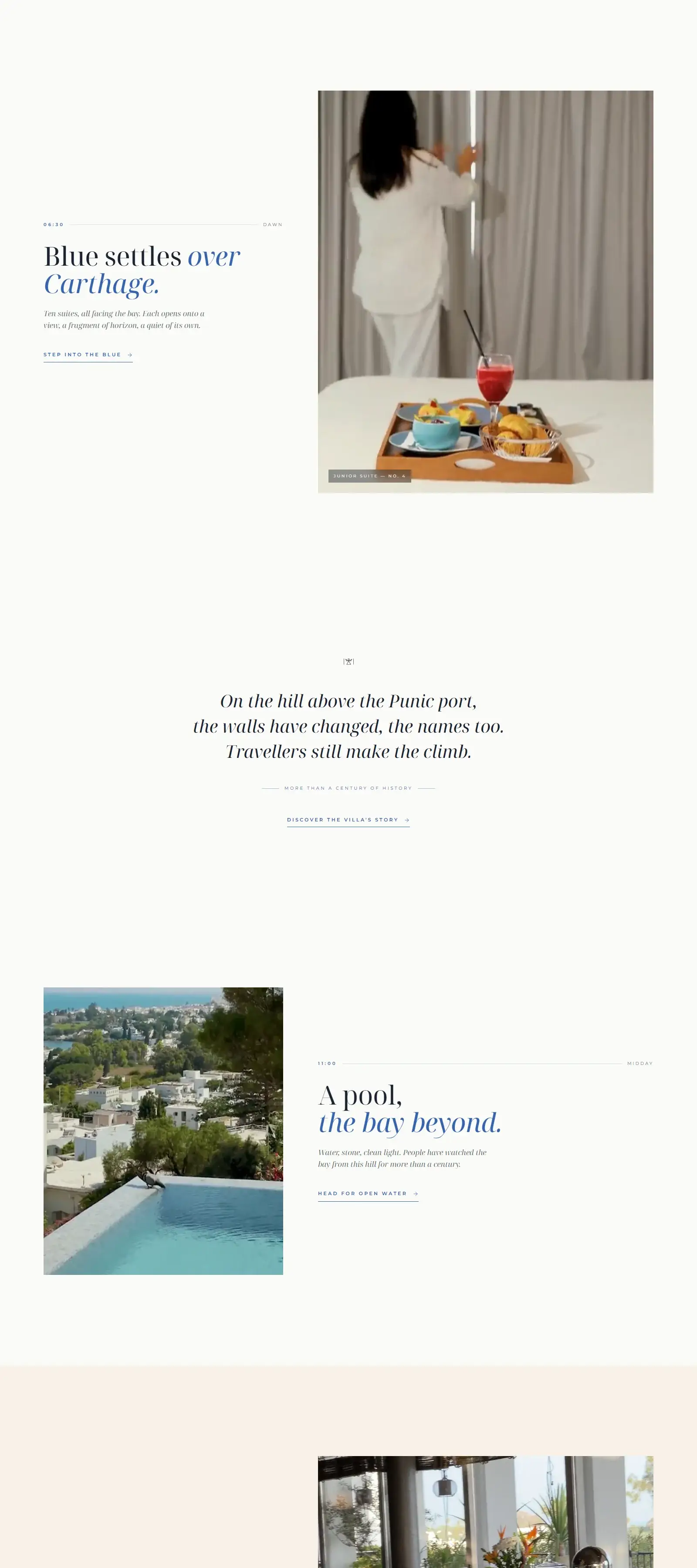 Suite de la page d'accueil de villadidoncarthage.com.